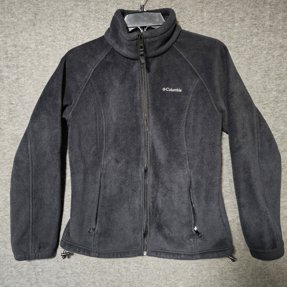 Columbia Jacket Benton Springs Fleece Full Zip Black Women's Large Cozy Outdoors